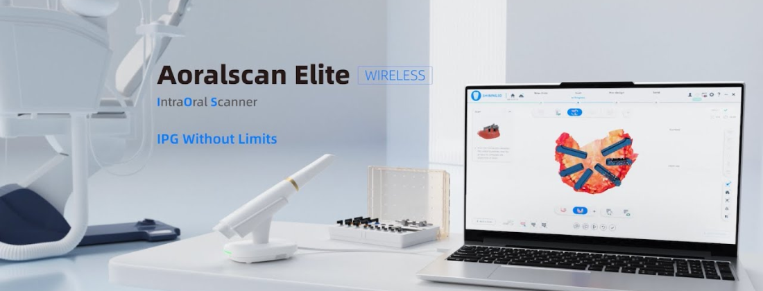 shining3d aoralscan elite wireless intraoral scanner